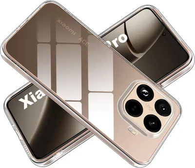 Immagine prodotto di CLM-Tech Custodia compatibile con Xiaomi 15T Pro - nessun ingiallimento Custodia protettiva antiurto - Custodia trasparente per telefono cellulare antigraffio retro PC duro (chiaro)