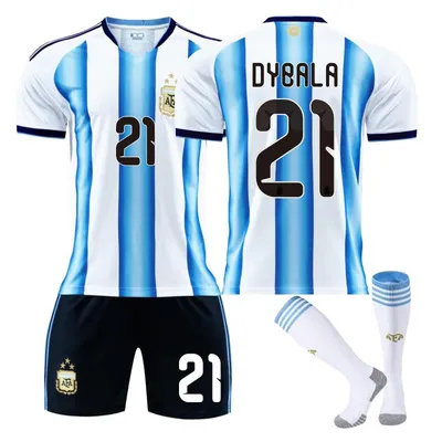 Obrázok produktu pre #21 DYBALA – Drep pre majstrovstvá sveta 2026 – Domácke dresy pre dospelých a deti. VEĽKOSŤ: 18