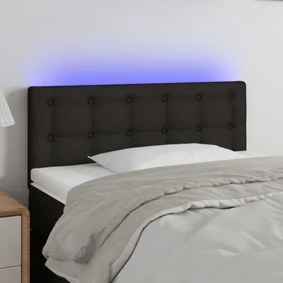 Produktbild von LED Kopfteil Schwarz 80x5x78/88 cm Stoff 3122022