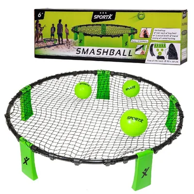 Image de SportX Smashball - Jeu d'attrape et de lancer - Avec pompe à main et sac de rangement - A partir de 7 ans
