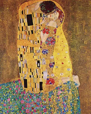 Produktbild von Legendarte - Kunstdruck auf Leinwand - Der Kuß Gustav Klimt - Wanddeko, Canvas cm. 50x70