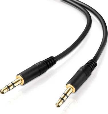 Produktbild von 60 cm Stereo-Aux-Kabel 2-mal 3,5-mm-Stecker Klinke vergoldet Ultraslim-Design