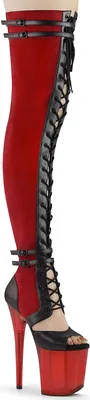 Produktbild von FLAMINGO-3027 Damen Boots von Pleaser, Rot Schwarz , EU 40, US 10