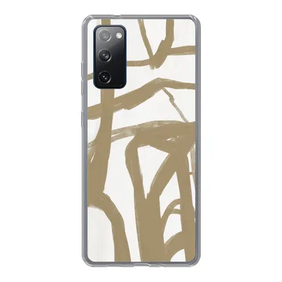 Produktbild von MuchoWow® Handyhülle Schutzhülle Hülle für Samsung Galaxy S20 FE Braun - Weiß - Abstrakt Silikon Softcase Handy Hülle - Abdeckung