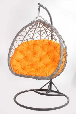 Image de Coussin de tête de chaise suspendue 110x100cm Orange | Coussins pour meubles de jardin | Coussins pour balançoires suspendues | Coussins de sol pour enfants