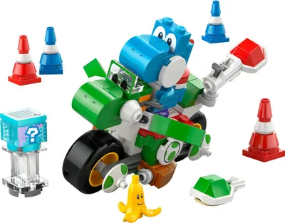Obrázek produktu pro LEGO Super Mario: Mario Kart - Yoshiho kolo, sběratelská dobrodružná sada Nintenda, dárek pro děti, chlapce, dívky a hráče od 7 let, sběratelský předmět s figurkou Yoshiho 72031