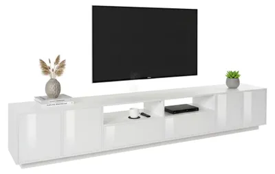 Produktbild von Fernsehschrank Orazio,  100 %  Italy,  cm 260x41h46,  weiß glänzend