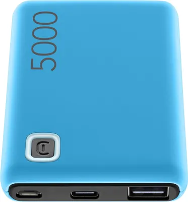 Produktbild von Cellularline Power Bank ESSENCE 5000, 5000 mAh, Lithium Polymer (LiPo), 12 W, Blau