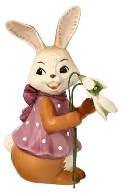 Porzellan-Dekofigur Osterhase 12 cm weiß