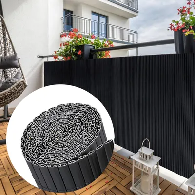 Produktbild von PVC Sichtschutzmatte Balkon Sichtschutz Doppelte Sichtschutzzaun, 160x300 cm