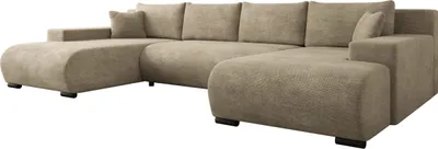 Produktbild von MIRJAN24 Ecksofa Nojan, Wohnzimmer Eckcouch mit Bettkasten und Schlaffunktion, U-Form (Farbe: Lumo 30)