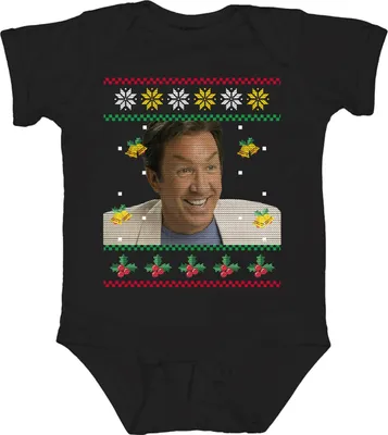 Produktbild von Santa - Ugly Christmas Sweater Weihnachten Unisex Baby Body, Schwarz, 3/6