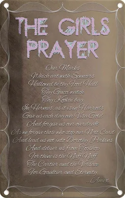 Produktbild von vianmo Blechschild 18x12 cm the girls Prayer our Marks which Spruch Zitat