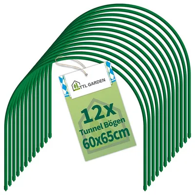 Produktbild von TTL GARDEN 12x Tunnelbögen 65x60cm – Folientunnel Bögen Stahl