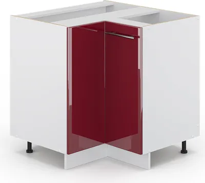 Produktbild von Eckunterschrank Vicco Fame-Line Bordeaux Hochglanz 80.5 cm ohne Arbeitsplatte, Model 34783