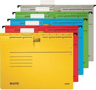 Zdjęcie produktu dla Bindownica zawieszkowa Leitz ALPHA 19840055 Zszywanie A4 zielona 25 szt./opak.