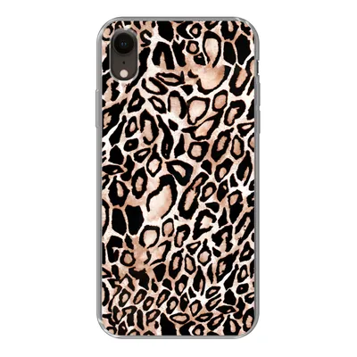 Produktbild von MuchoWow® Handyhülle Schutzhülle Hülle für iPhone XR Panther Druck - Schwarz - Flecken Silikon Softcase Handy Hülle - Schutzdeckel