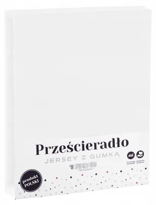 Produktbild von Spod Igły i Nitki Jersey Spannbettlaken Weiß 220x200