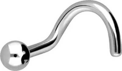 Produktbild von Nasenpiercing, Nasenstecker Titan Nasenstecker Spirale KUGEL