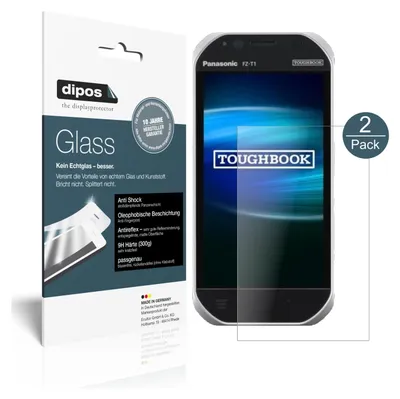 Produktbild von 2x Schutzfolie für Panasonic Toughbook FZ-T1 matt - Anti-Shock 9H Folie Glass
