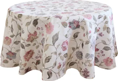 Produktbild von Tischdecke DANJA florales Muster Landhaus Polyester rund Ø 170 cm