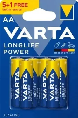 Zdjęcie produktu dla Baterie alkaliczne Varta LR06 AA, 1,5 V, 2700 mAh, zestaw 60 sztuk