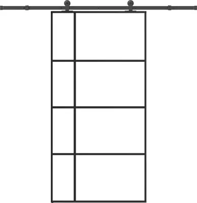 Obrázok produktu pre Posuvné dvere s kovaním ESG sklo a hliník 102,5x205 cm