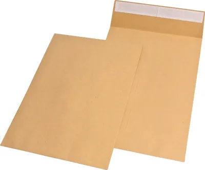 Obrázek produktu pro mayer-network 30007039 Skládací obálky - C4, bez okénka, 40 mm přehyb, blokové dno, lepidlo citlivé na tlak, 120 g/m2, hnědá, 100 ks