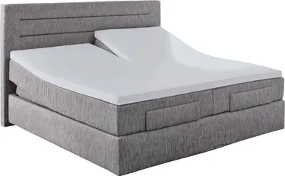 Produktbild von Hahn Haustextilien Elasthan-Feinjersey-Spannbetttuch für Split-Topper 180-200x200 cm Höhe 4-10 cm hellgrau