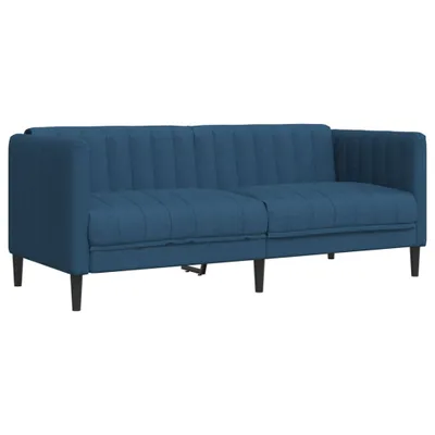 Zdjęcie produktu dla vidaXL Sofa 2-osobowa niebieska tkanina