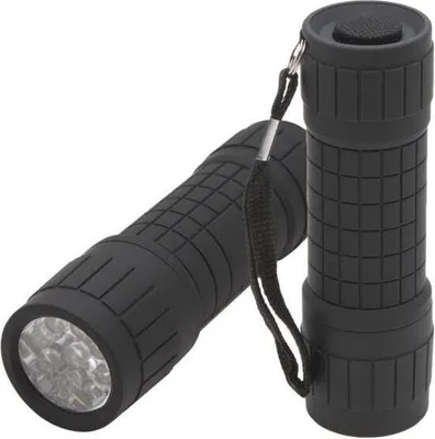 Produktbild von PHENOM - Mini-LED-Taschenlampe - Schwarz - Spritzwassergeschützt - 9 LED