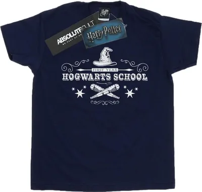 Produktbild von Harry Potter - "Hogwarts First Year" T-Shirt für Herren BI29492 (L) (Marineblau)