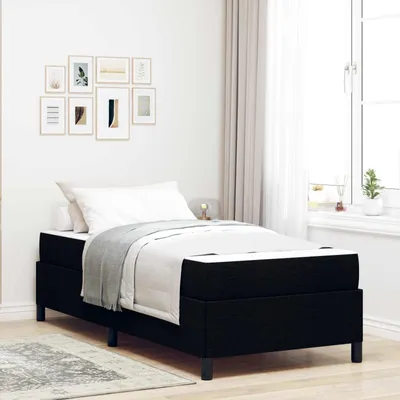 Obrázok produktu pre vidaXL Box spring bed black 90 x 190 cm fabric