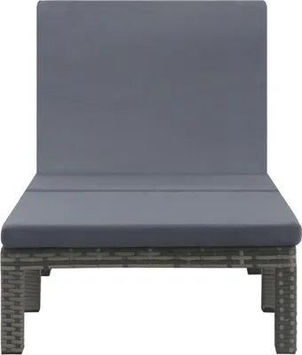 Produktbild von vidaXL Sonnenliege mit Auflage Poly Rattan Anthrazit