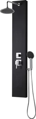 Produktbild von Houka Hydromassage-Duschsäule mit Armatur, schwarz
