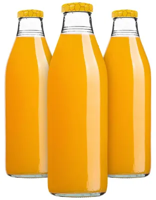 Productafbeelding van KADAX sapfles 1 liter + deksel, diameter 43 mm. Kubuś beker, 3 stuks.