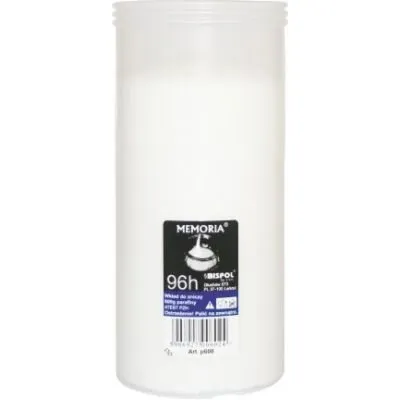 Zdjęcie produktu dla Wkład do zniczy parafinowy BISPOL P600 100H 1szt.