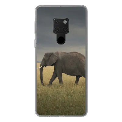 Produktbild von MuchoWow® Handyhülle Schutzhülle Hülle für Huawei P40 Lite Elefant - Savanne - Tiere - Natur Silikon Softcase Handy Hülle - Handy