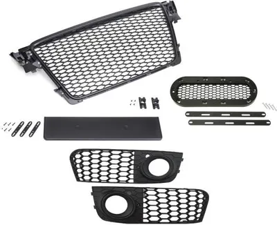 Immagine prodotto di Griglia radiatore Griglia a nido d'ape sportiva Griglia di ventilazione per Audi A4 B8 8K 2007-2012