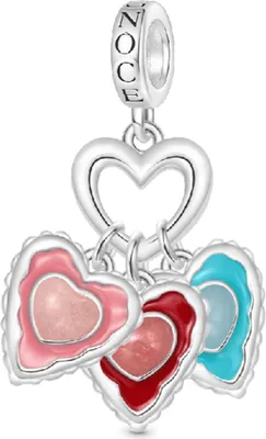 Produktbild von Gnoce 3-Herzen-Charm HVC016 Silber