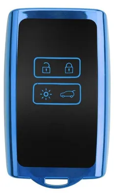 Immagine prodotto di Custodia per chiavi auto in TPU, colore blu, compatibile con Renault Rafale dal 2024 al 2026