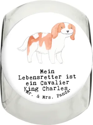 Produktbild von Mr. & Mrs. Panda Dose Cavalier King Charles Spaniel Lebensretter L 870ml - Weiß - Geschenk, Vorratsbehälter, aufbewahrungsglas, Vorratsglas, glasbehälter, Keksdose