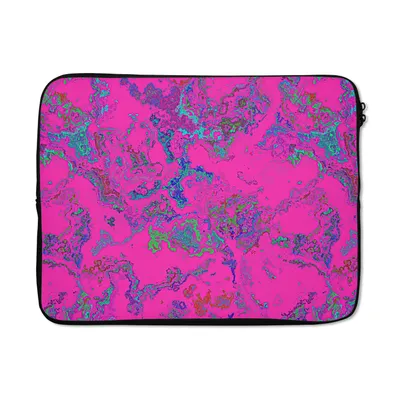 Produktbild von MuchoWow® Laptop Hülle 15 Zoll Marmor - Neon - Muster Laptoptasche - Laptoptasche - Sleeve - Rundum-Schutz