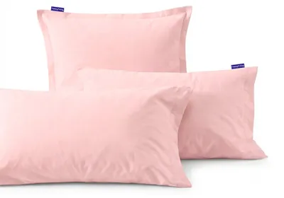 Image de Basic Taie d'oreiller rose clair 80x80 cm 100% coton Fabriqué en Europe