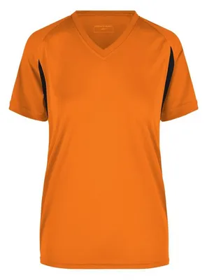 Produktbild von James and Nicholson - T-Shirt für Damen - Laufen LT2416 (M) (Orange/Schwarz)