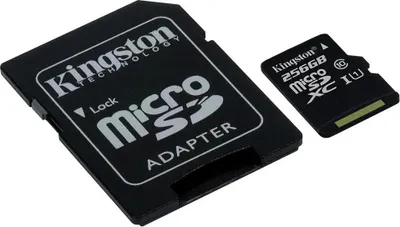 Produktbild von Kingston Technology SDC10G2, 256 GB, MicroSDXC, Klasse 10, UHS-I, 45 MB/s, 10 MB/s