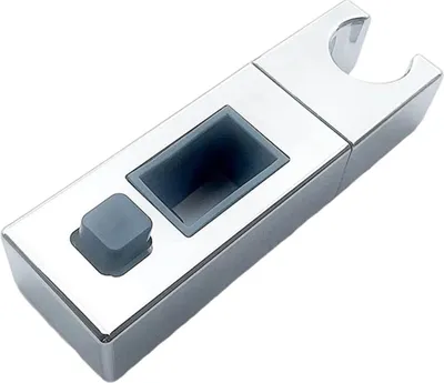 Produktbild von Verschiebbare Duschkopfhalterung 1 Stück, Rechteckige Handbrausehalterung Für 15x30 mm Schiene, Verstellbare Duschstangenhalterung Für Dusche