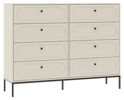 Produktbild von Kommode mit 8 Schubladen, Kaschmir, 150 x 40 x 115,5 cm
