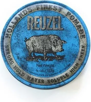 Immagine prodotto di Reuzel Pomade Tenuta forte idrosolubile Alta lucentezza blu 113g