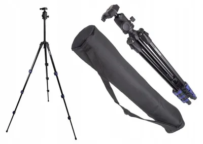 Imagen del producto de Trípode profesional Camrock TS53, fabricado en aluminio-magnesio, con una altura de 153 cm